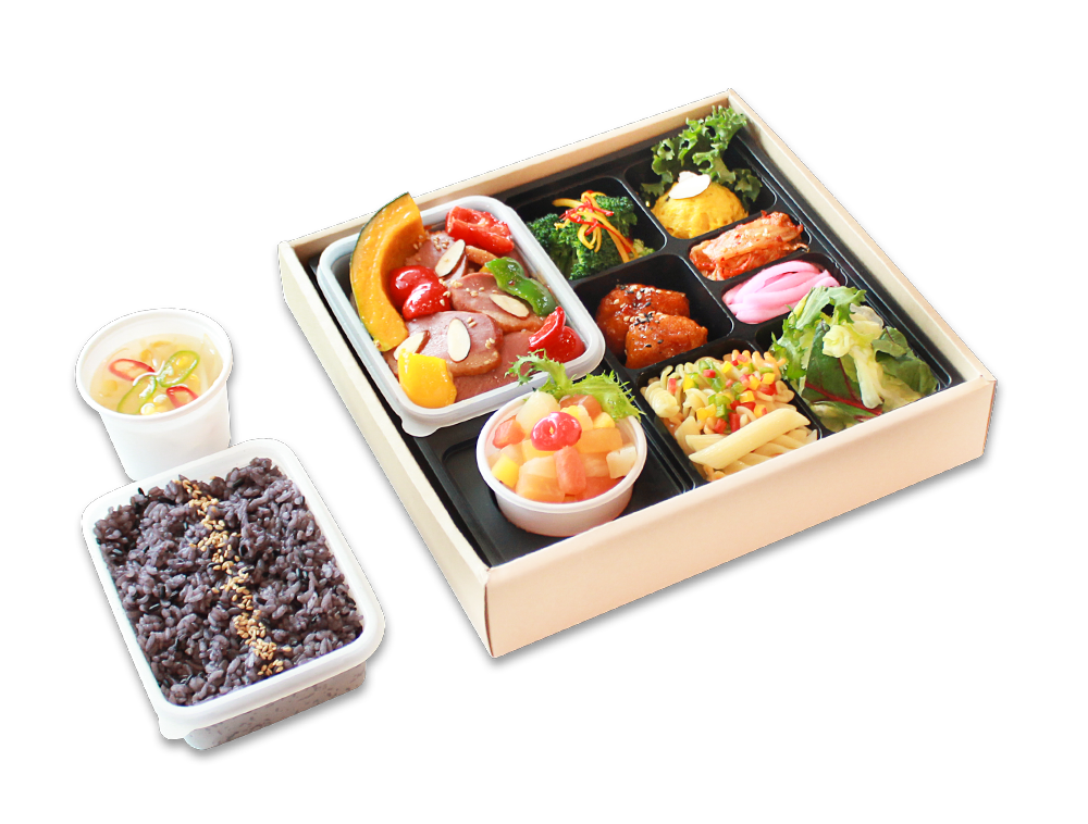 단호박 견과류 훈제 오리구이 도시락