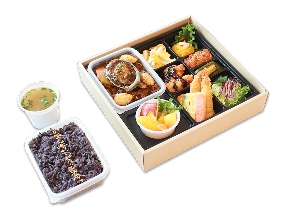 통마늘 전복 소불고기 도시락